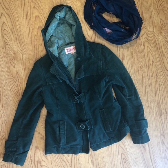 Mossimo Supply Co. Jackets & Blazers - Mossimo// green corduroy jacket with hood